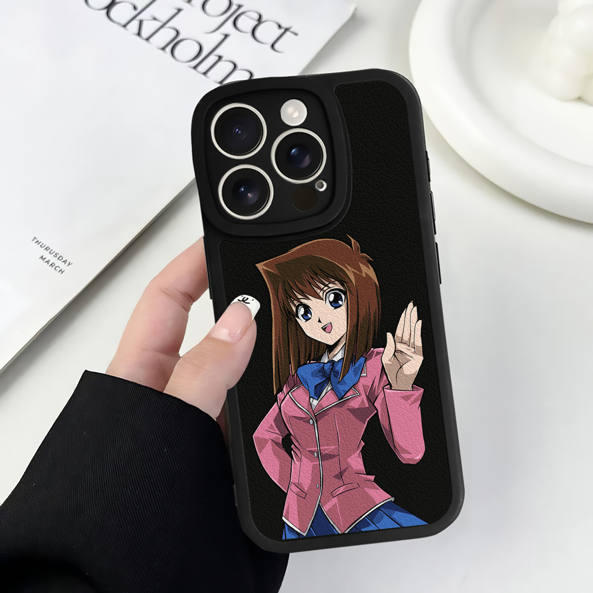 遊☆戯☆王 Yu-Gi-Oh! 【iPhone 16シリーズ対応】シリコンスマホケース（レザー調） 材質：シリコン